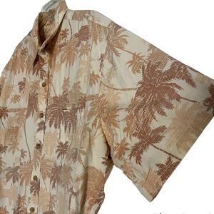 Cooke St Honolulu Hawaiian Reverse Motif Button-Down Short-Sleeve Shirt NWOT